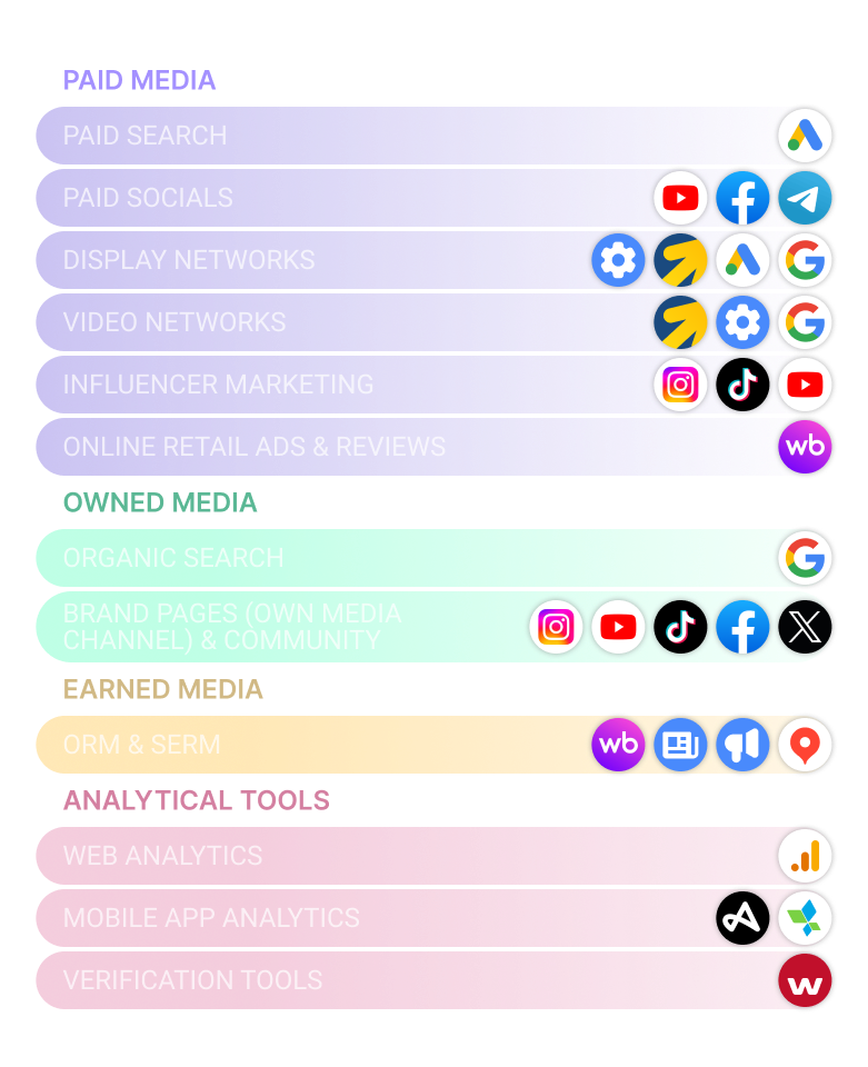 Diagram: structure of Georgia's digital market - shares of Google, Facebook, TikTok 2