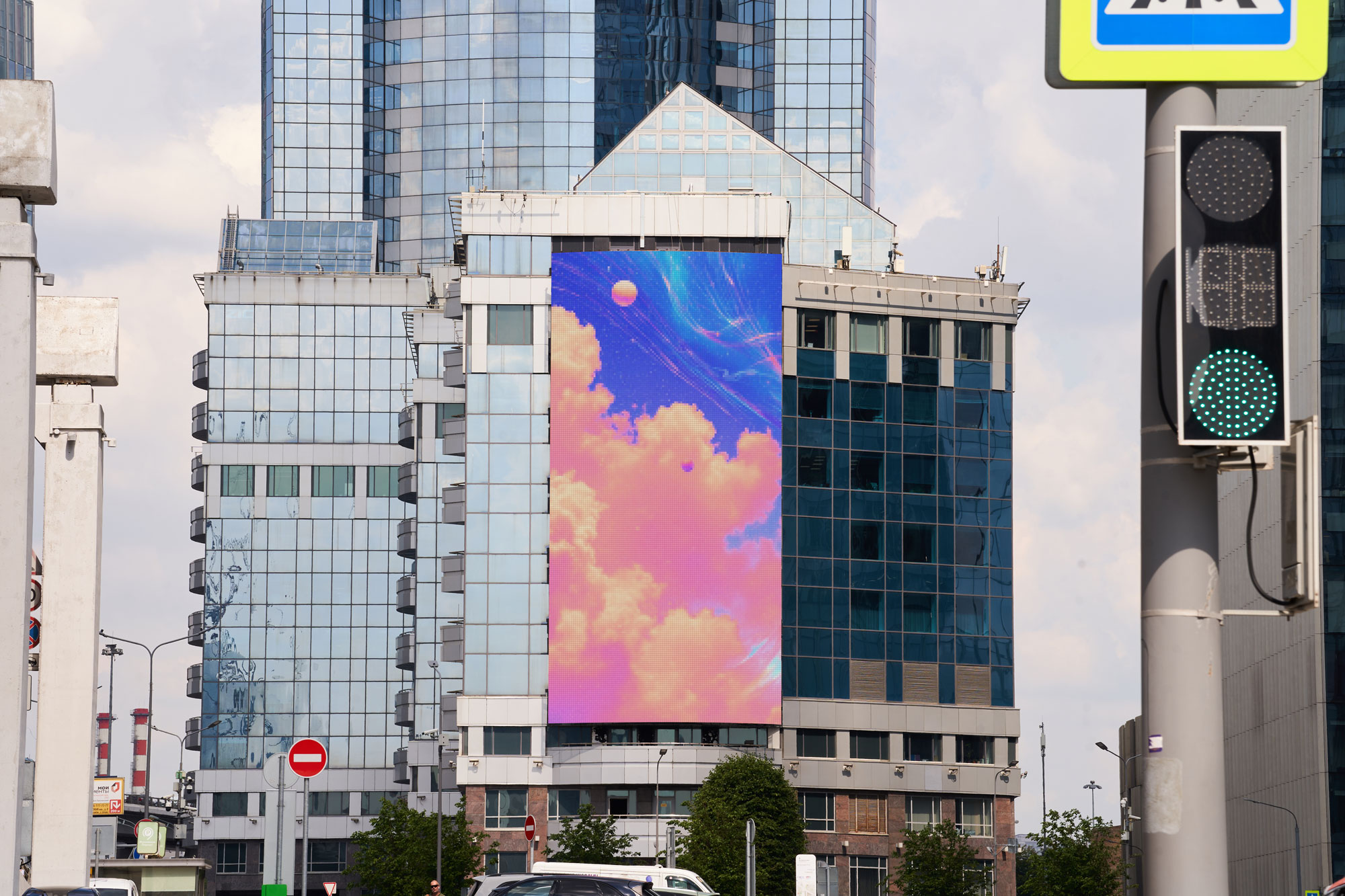South Vertical LED Screen at North Tower, Moscow City 3