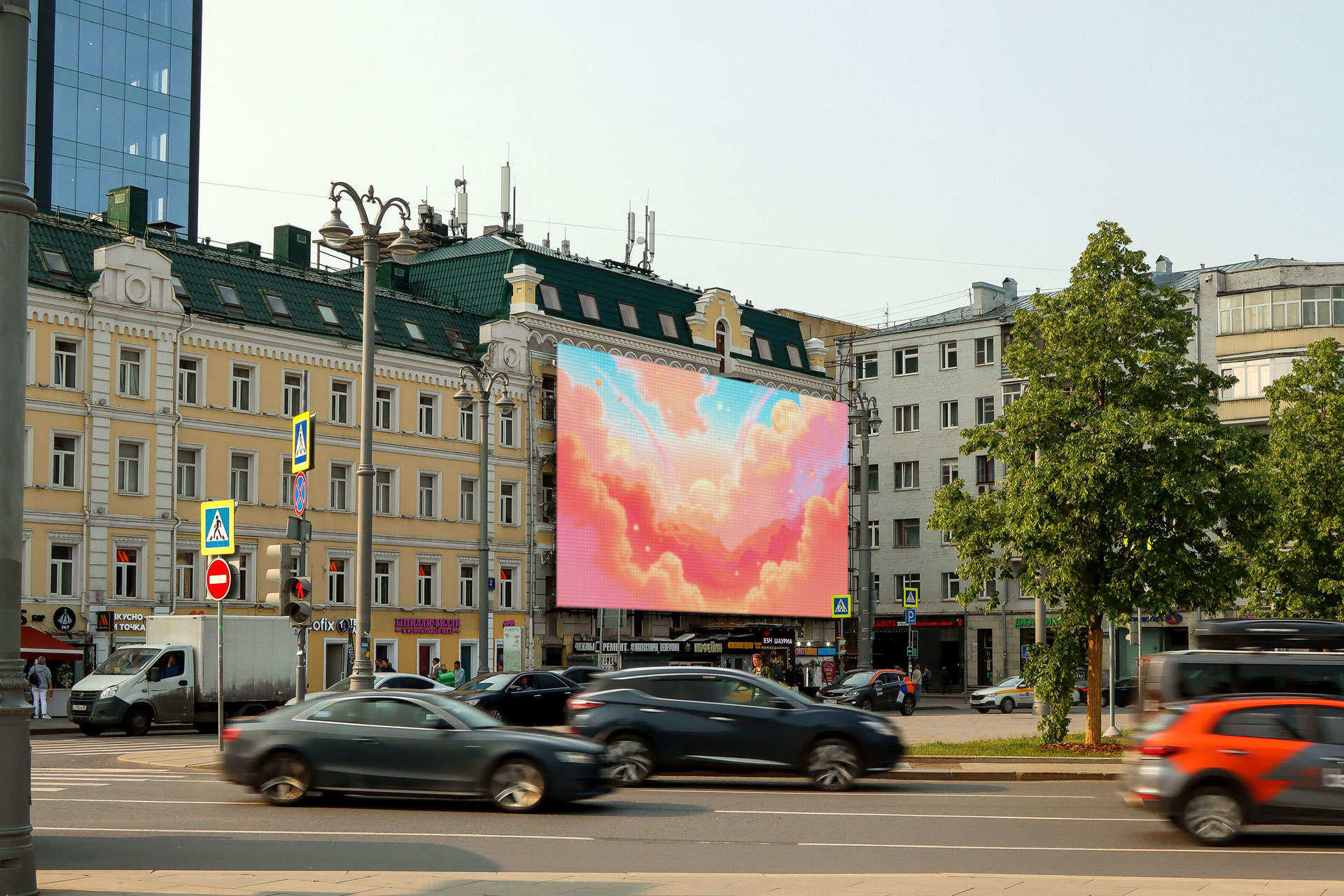 Digital Screen on 2 Tverskaya Zastava Sq., bldg. 1 5
