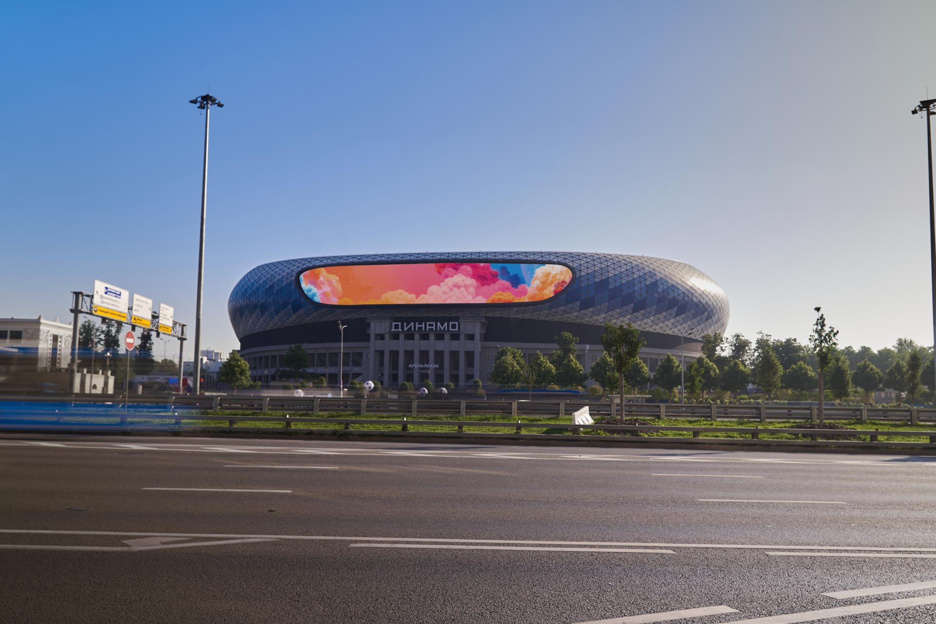 LED Media Facade at VTB Arena Dynamo, Leningradsky Prospekt 36, Moscow 2